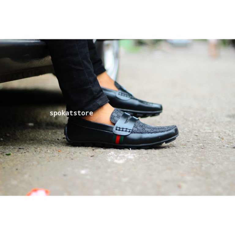 sepatu loafers pria ukuran besar 38- 44 45 46 sepatu casual cowo moccasin kulit lentur loafer slip on formal laki2