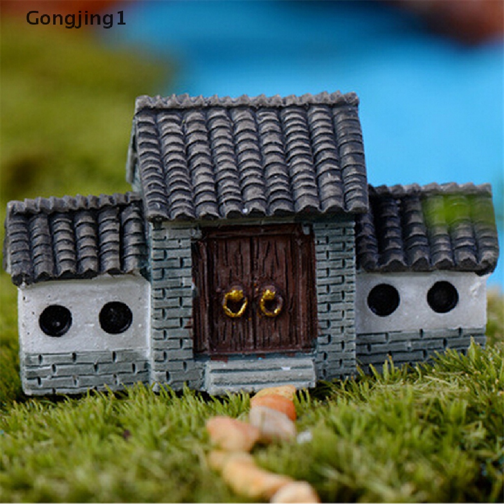 Gongjing1 1pc Miniatur Gerbang Kota Kuno Cina Retro Untuk Dekorasi