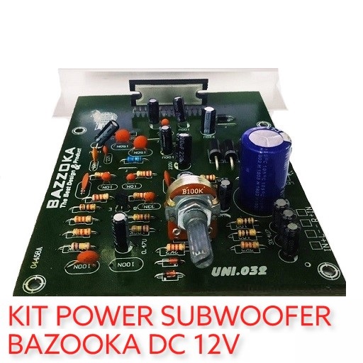 Kit Active Subwoofer Bazooka + 12V 3A Power Amplifier IC LA 4508 LA4508