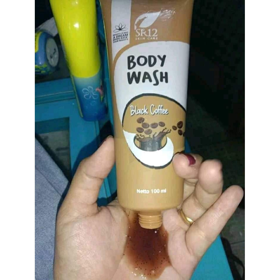 Body Wash Black Coffee SR12 Sabun Mandi Sabun Cair Herbal Sabun Kopi Perontok Daki