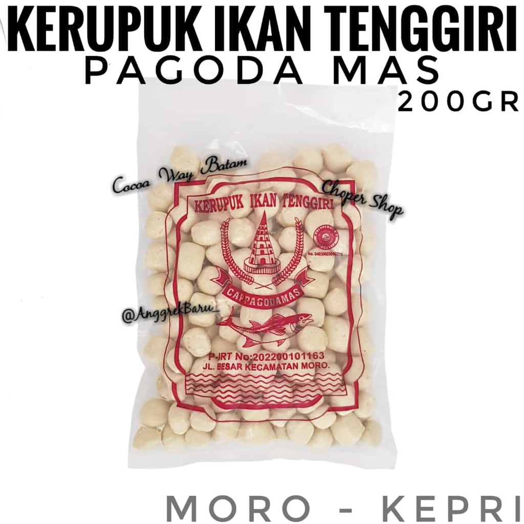 

Kerupuk Ikan Tenggiri Cap Pagoda Mas Besar 200gram