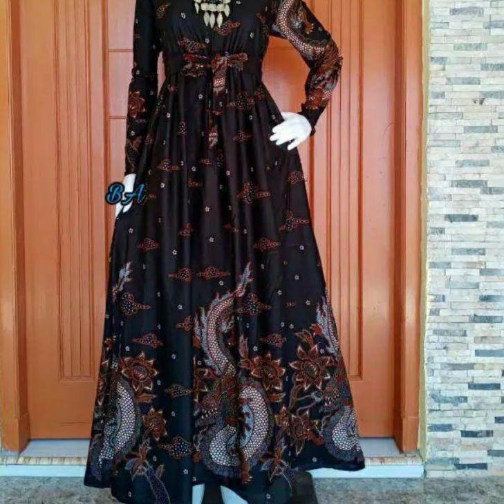 Model Baru.. gamis batik super jumbo ld140 ld150