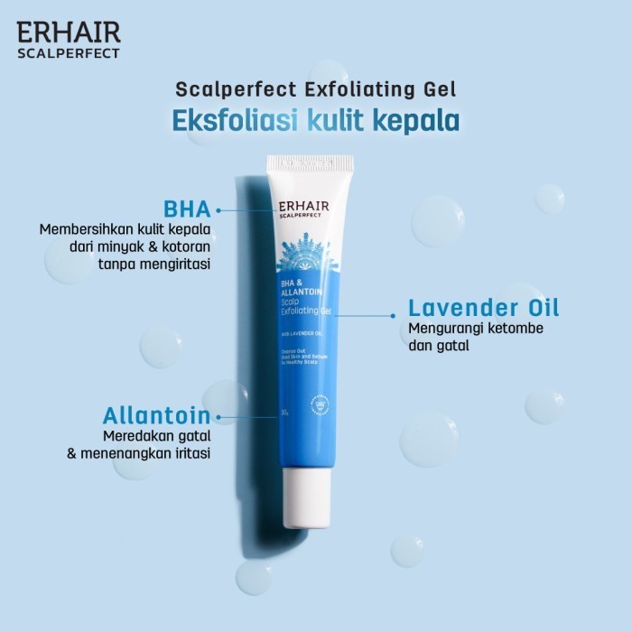 ERHAIR Paket Perawatan Rambut ERHA Scalp Scalperfect Shampoo + Serum + Gel - Anti Ketombe