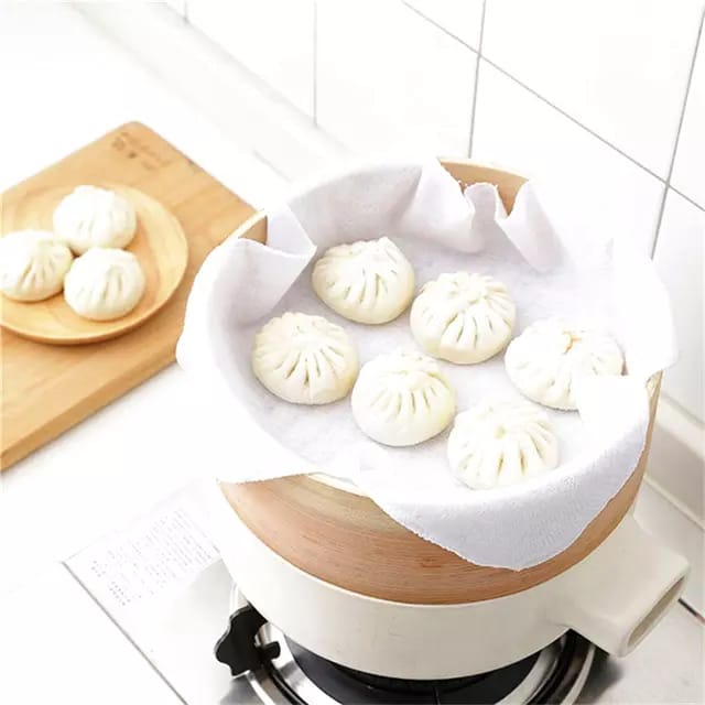 Kain Tatakan Kukusan anti panas Anti lengket Kain Kukusan Makanan Roti Kue Alas kukusan Serbaguna / KAIN ALAS KUKUSAN ROTI KUE MAKANAN / Cotton Steamer Cloth/ Kain Pengukus Pumpling / Kain Kukusan Makanan Alas Tatakan Pengukus Makanan Hangat Steamboat