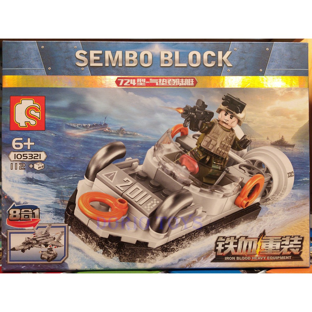 Sembo Kapal Tempur Air 105321 Sembo Block Mainan Edukasi Balok Anak