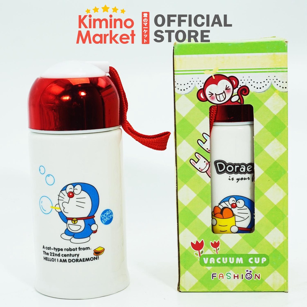 Botol Minum Doraemon Keramik Anti Tumpah Cup Tumblr