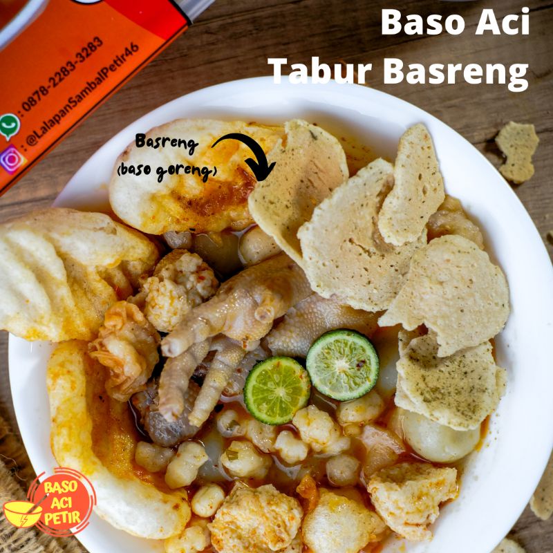 

Basoaci baso Bakso aci cilok seblak makanan snack jajanan cemilan camilan instan pedas murah ringan