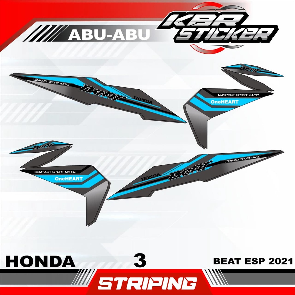 BEAT ESP 2021 stiker motor striping BEAT ESP 2021 motor honda motor sticker variasi Racing 03