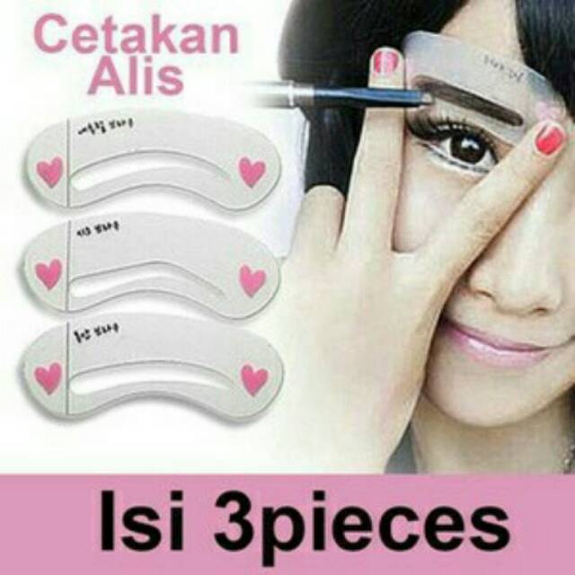 Cetakan alis 3 in 1 make up kecantikan salon rias