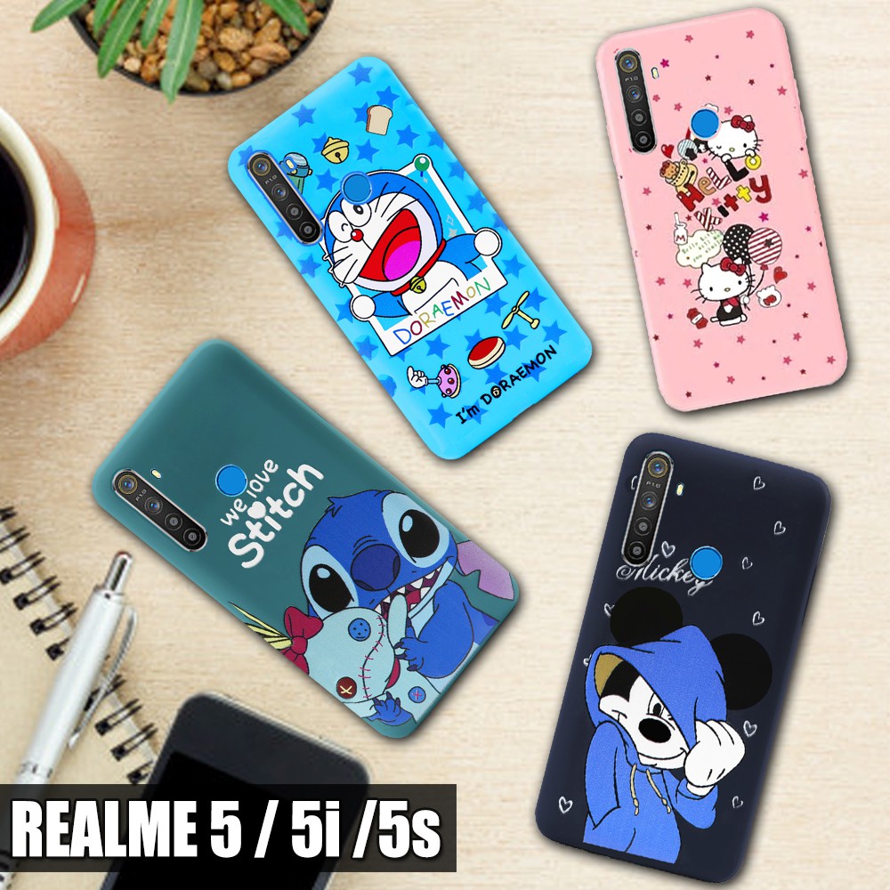 TPU Case Realme 5 5i 5s Realme 5 ProSoftcase Karakter Animasi Kartun Unik Dan Lucu