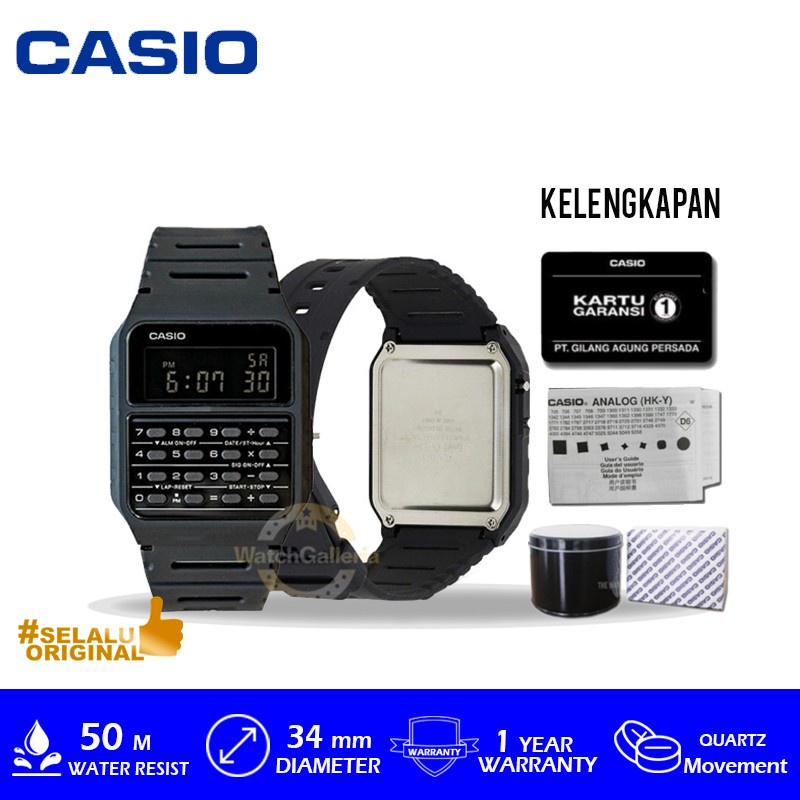 Jam Tangan Casio CA-53WF-1BDF Dengan BOX Kaleng Original Bergaransi Resmi 1 Tahun