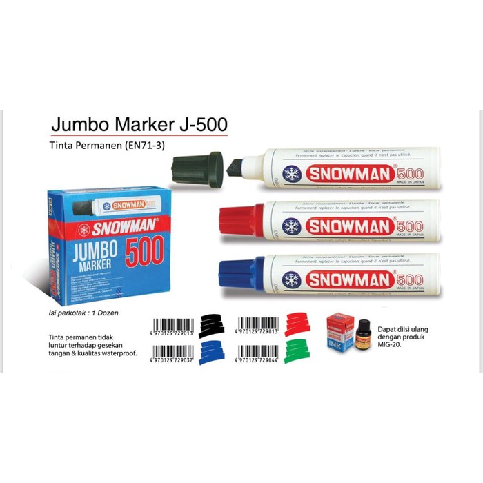 

Jumbo Marker J-500 Snowman