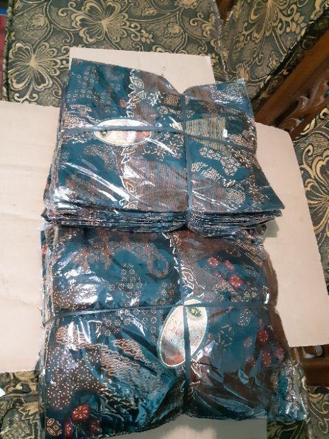 Jaya Batik Hrb026 Kenongo Kemeja Tosca Pendek Pekalongan Padi M L Xl Sogan Tulis Halus Kemeja Batik
