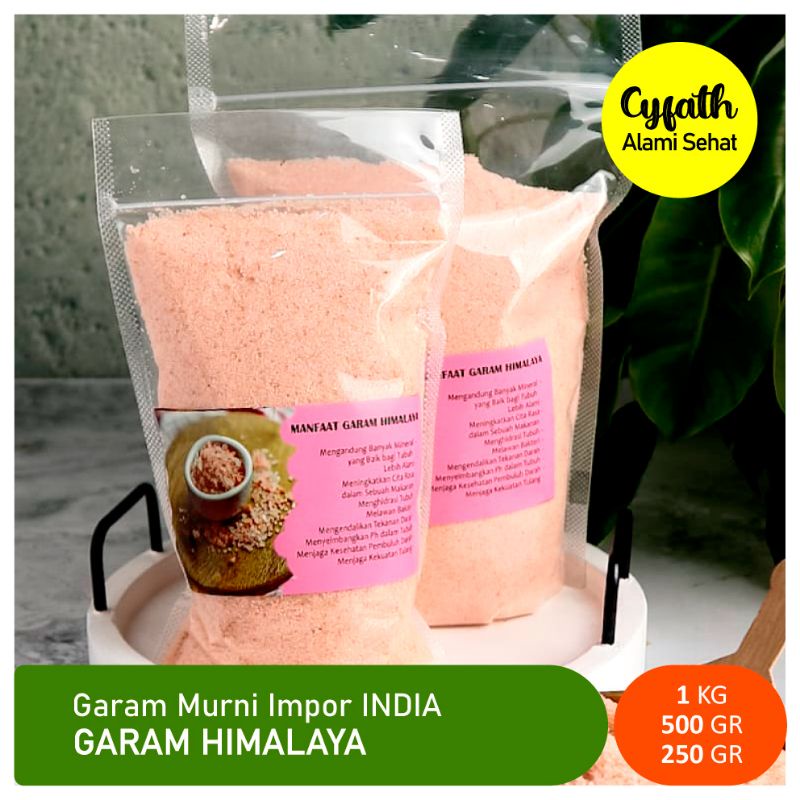 

Garam Himalaya ( Pink Salt ) Murni Impor dari India