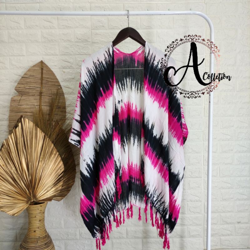 Cardigan Tye Dye Bali Auter Motif Serat