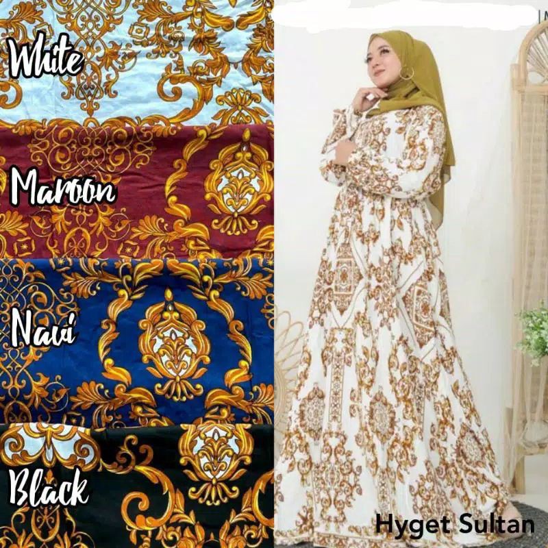 Terlaris Gamis Hyget Motif Sultan Shopee Indonesia