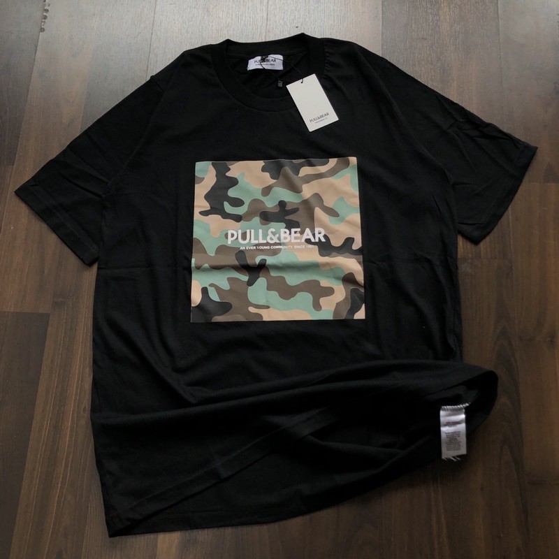 pull and bear camo t shirt