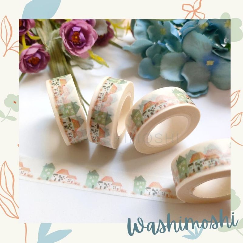 

Washimoshi Masking Washi Tape House Design (10 meter)