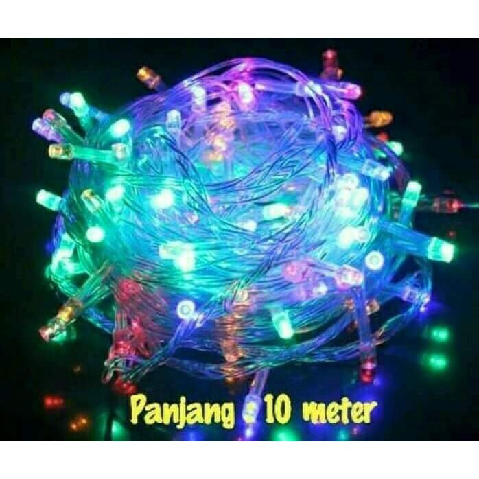 Lampu tumbler pelangi 10 m