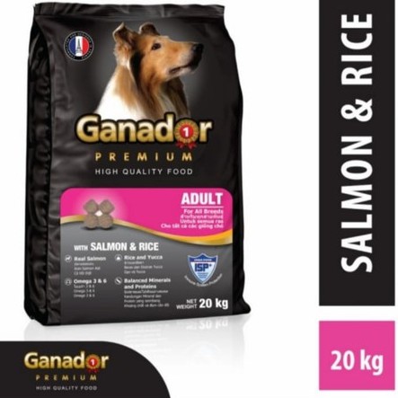 ganador salmon & rice adult dog food 20 kg