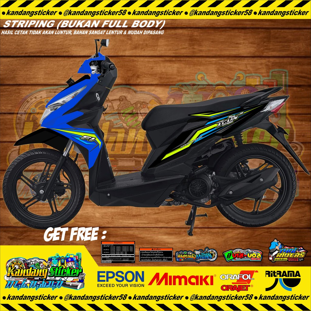 Jual Striping BEat ESP 2017 BeatStreet Racing Thailand Custom Roadrace Indonesia Shopee Indonesia