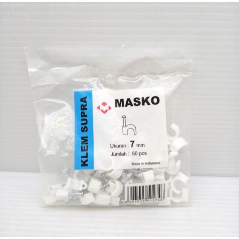 Klem Pengikat Kabel 7mm + Paku Baja Beton TERMURAH