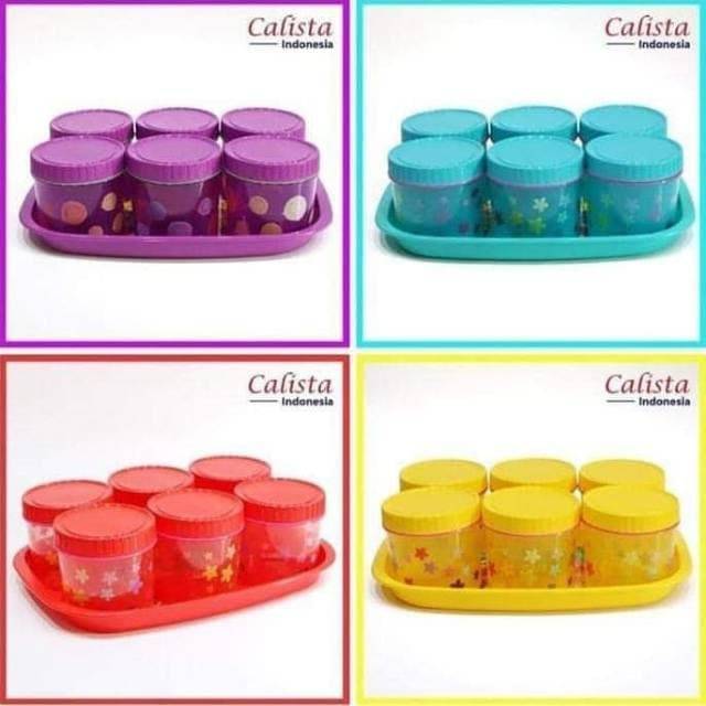 Calista SHIRO Nampan & Toples (7 pcs) / Toples Plastik  calista tonam set 7in 1