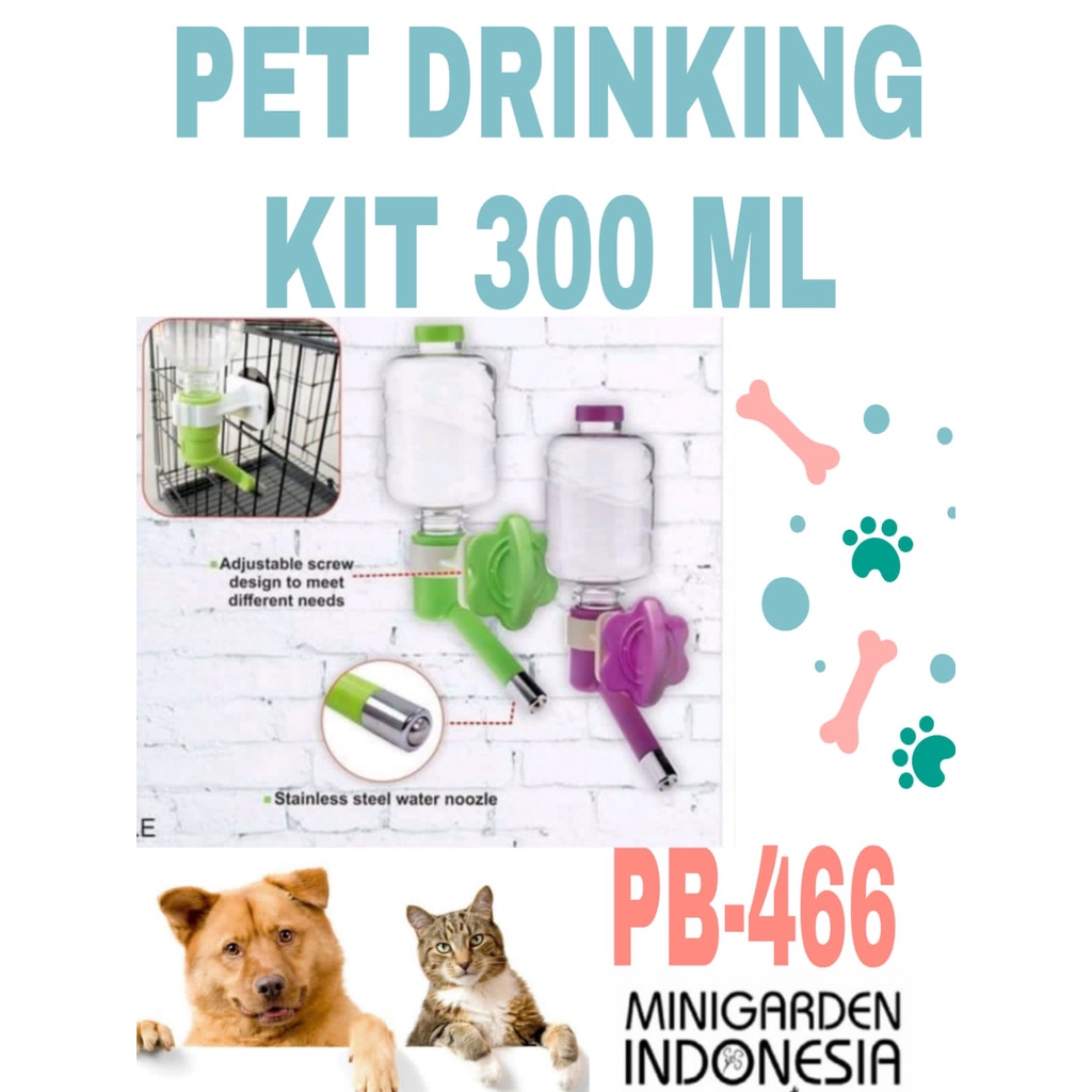 BOTOL MINUM ANJING KUCING 300ML PB 466 pet drinking bottle model gantung kandang