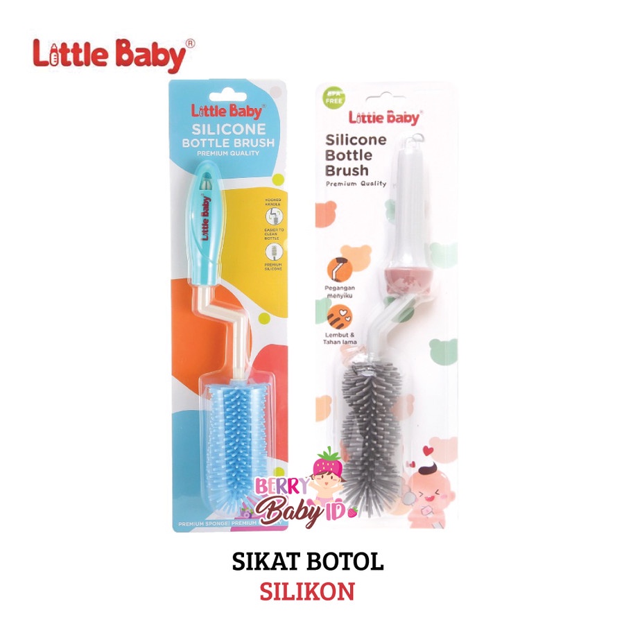 Little Baby Silicone Bottle Brush Sikat Botol Bayi Dari Silikon Lembut Berry Mart