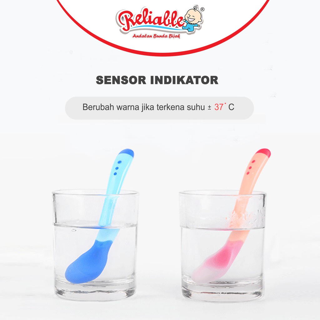 Sendok Makan Bayi MPASI Sensor Suhu Reliable 2 PCS