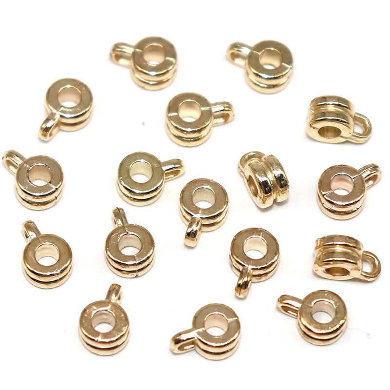 7.7 BIG SALE 6*4Mm 10Pcs Plastic Ccb Beads Silver Plated Loose Bead Charms For Bracelet Making