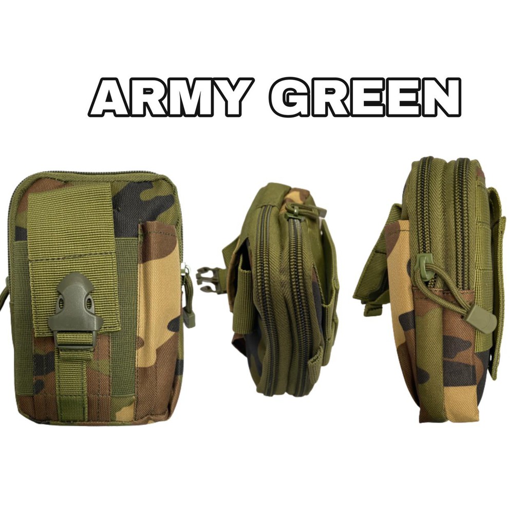 TAS PINGGANG HP / TACTICAL ARMY / FASHION TRAVELLING / TACTICAL MILITARY-ARMY GREEN