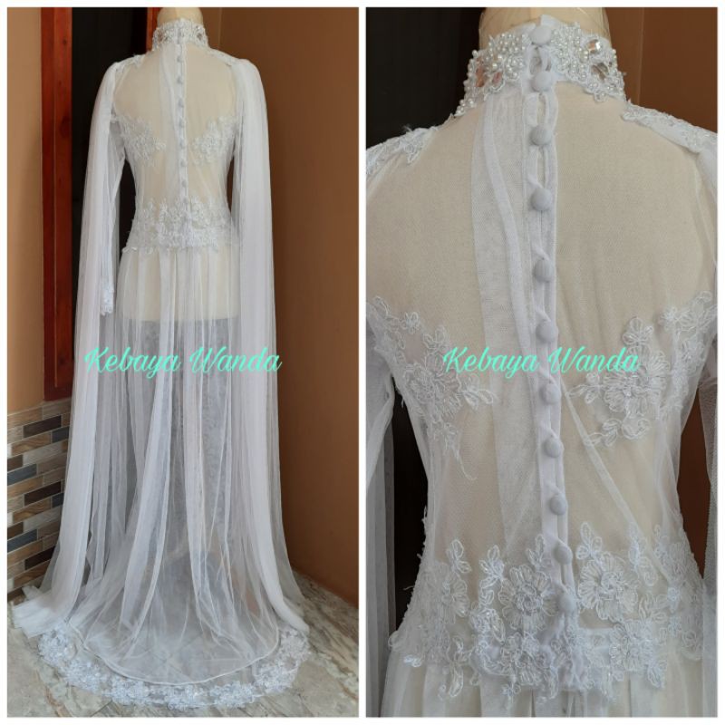 (Ready) Kebaya Akad Full Payet / Kebaya Pengantin /Kebaya Akad Pengantin / Kebaya