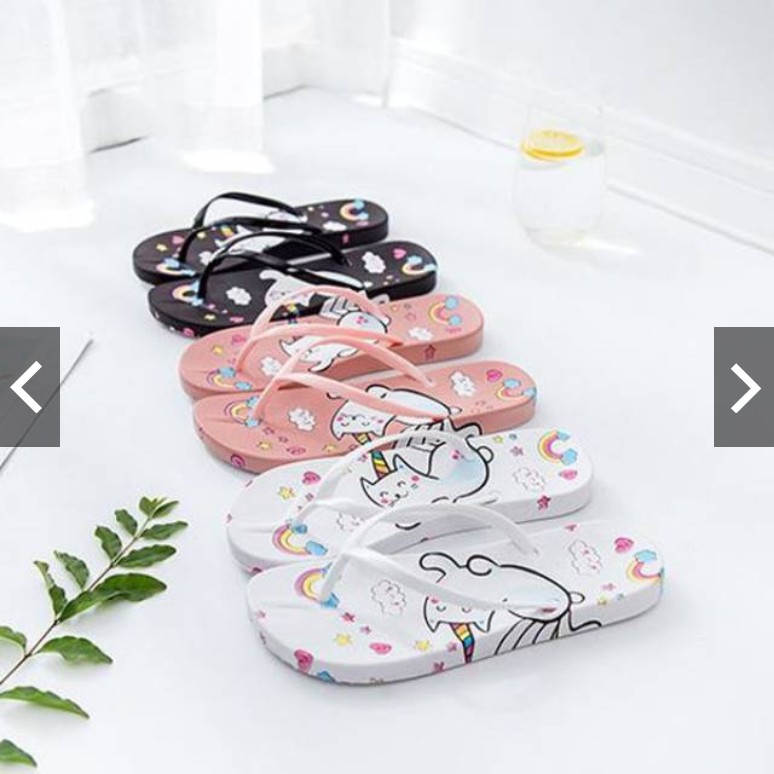 Dava Sandal Motif Kucing Pelangi Wanita Terbaru