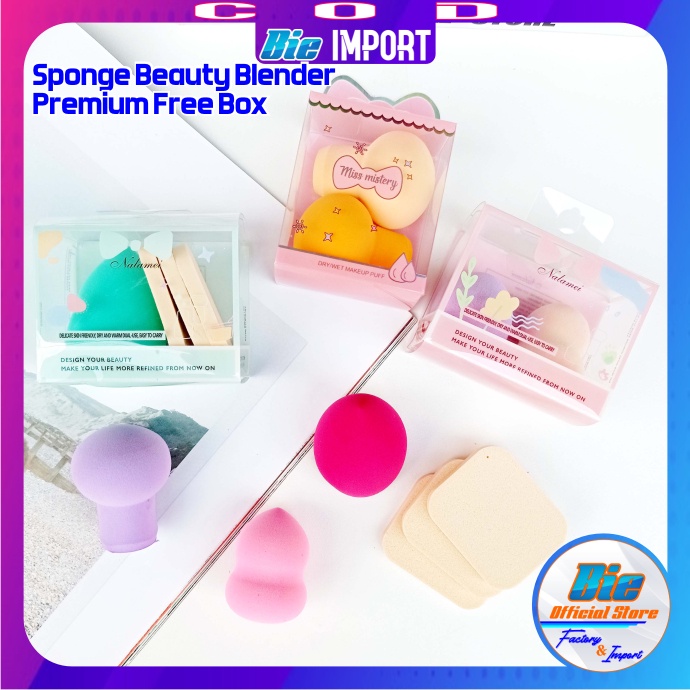 isi 2 Pcs Sponge Buff Make up Korean Style Import