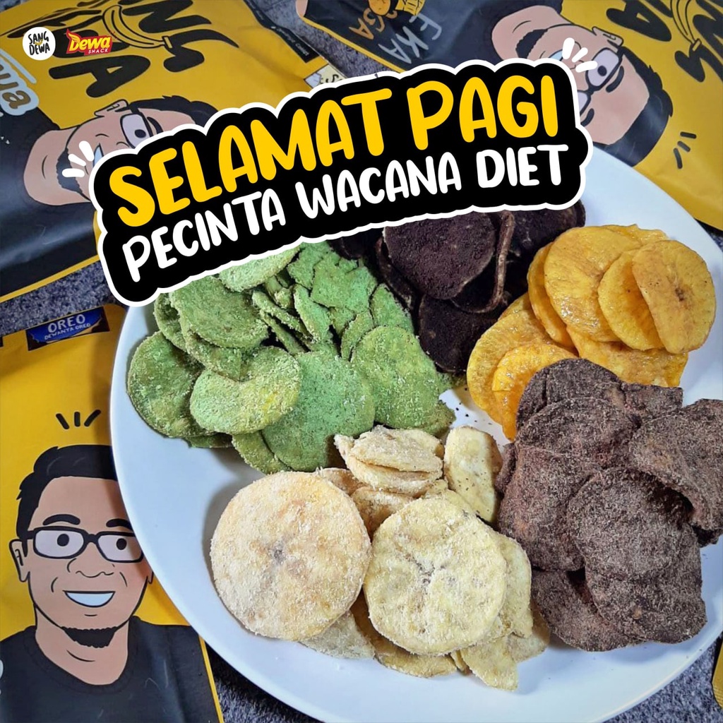 

Sang dewa/dewanya keripik pisang varian greentea 85gr