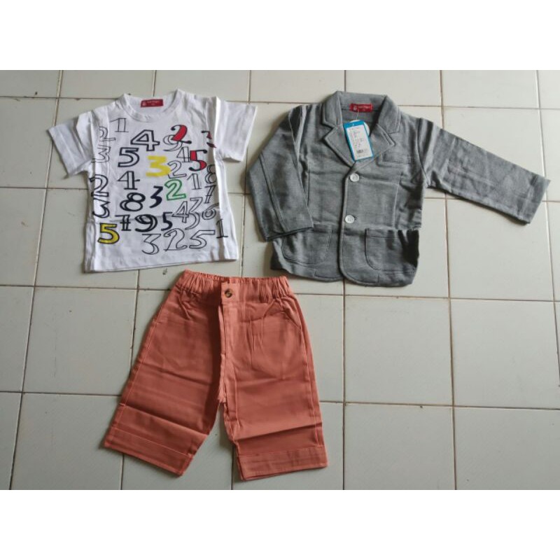 3IN1 number boy set setelan anak laki laki fashion anak semi formal