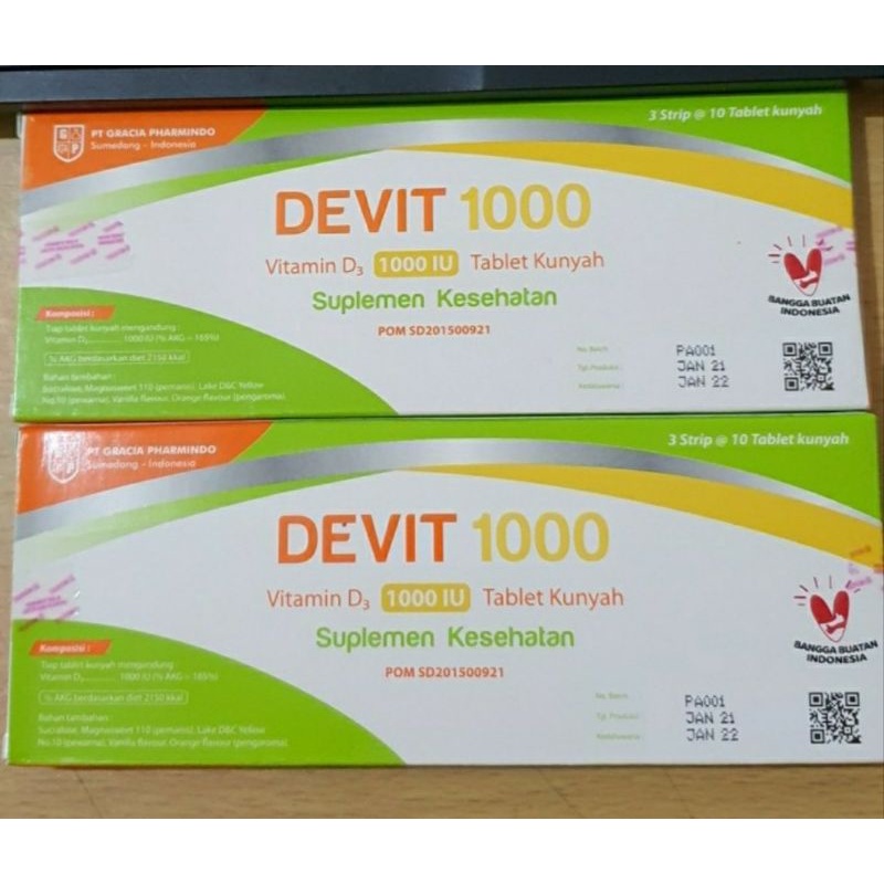 VITAMIN D3 1000 IU DEVIT 1000