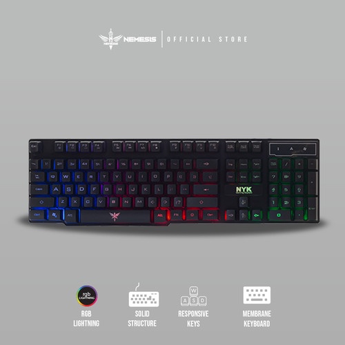 NYK K-02|K02 Sacred Keyboard GAMING Full Size Rainbow Back Light