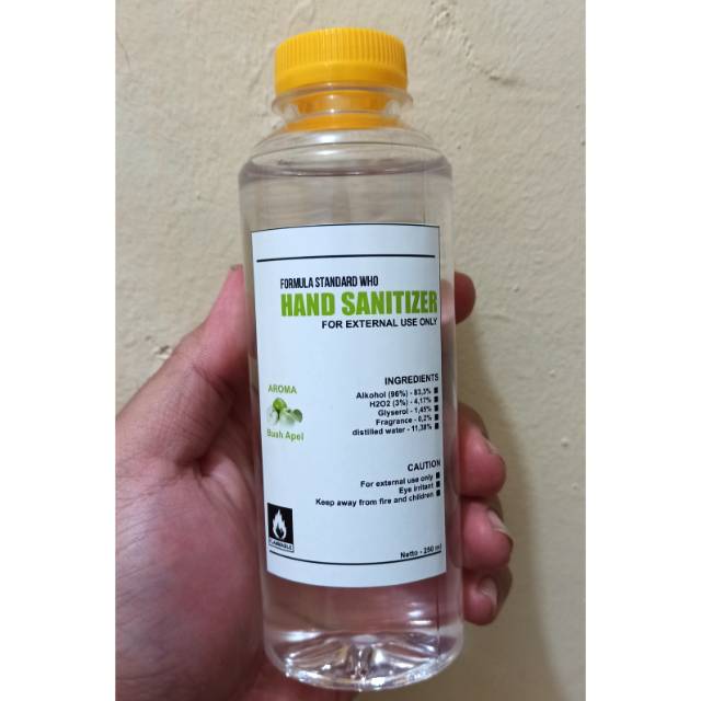 Hand Sanitizer spray _ isi ulang buat botol spray (Aroma apel) 250ml