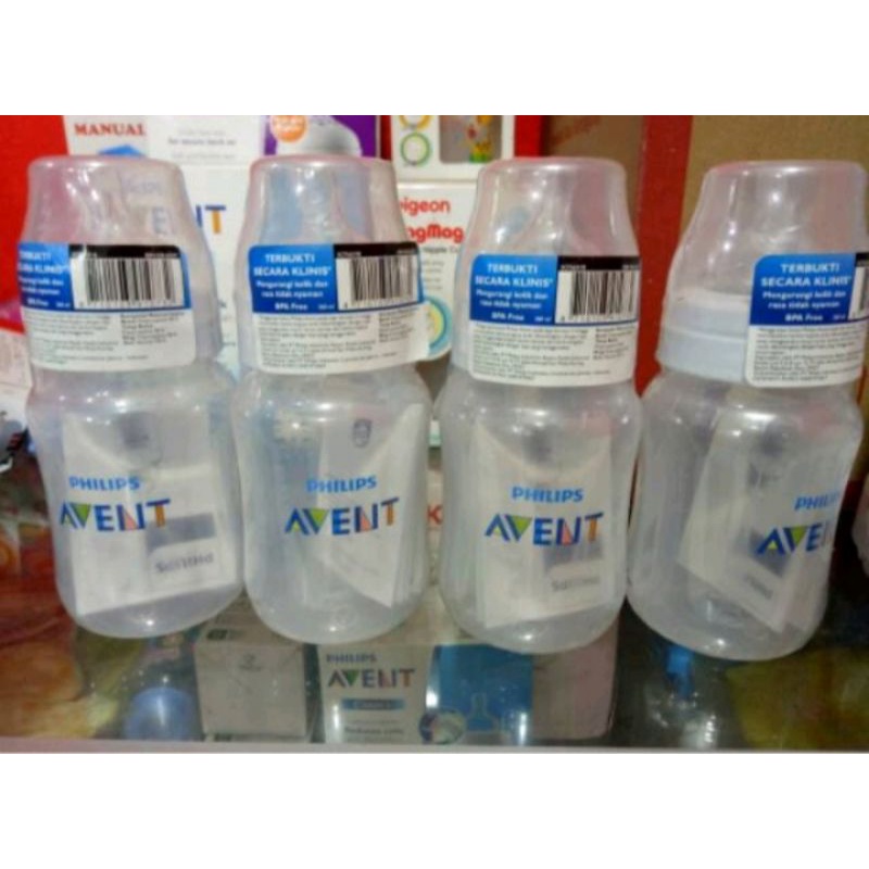 Botol susu Philips Avent Classic 260 ml/ High Quality Philips Reduce Colic Bottle/ Shrink wrap/ Botol susu anti colic