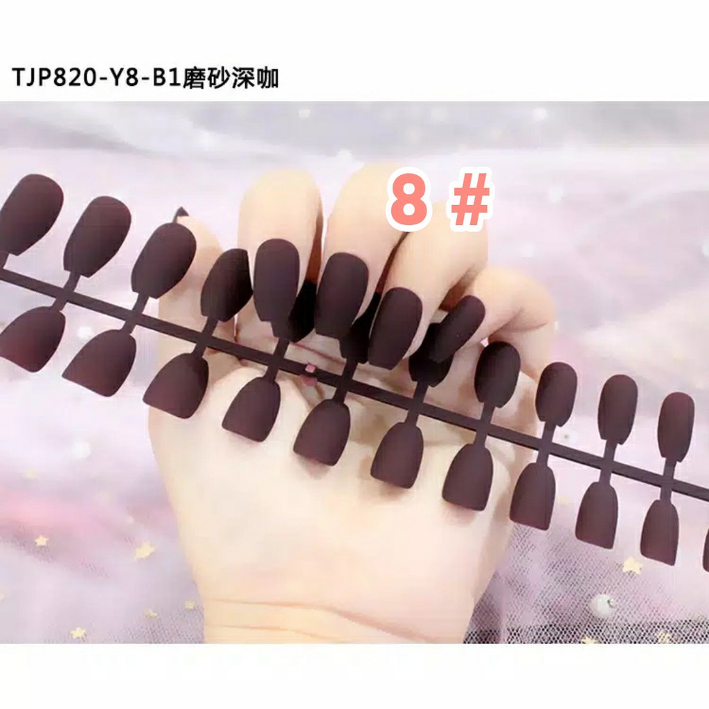 24pcs Kuku Palsu Fake Nail Matte Manicure Art Nail