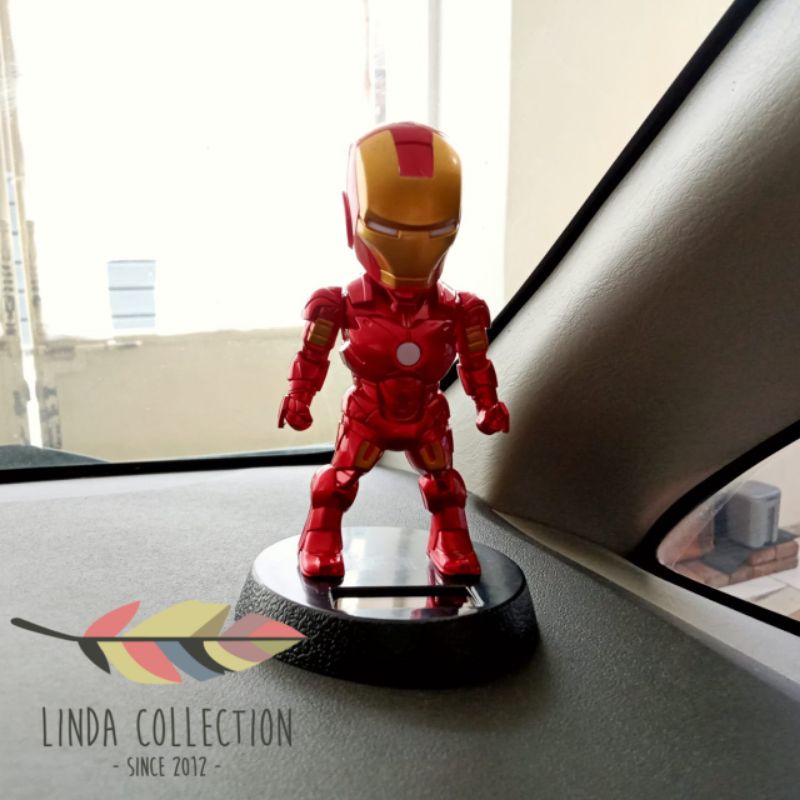 Pajangan goyang superheri, pajangan mobil ironman, pajangan goyang karakter, pajangan mobil