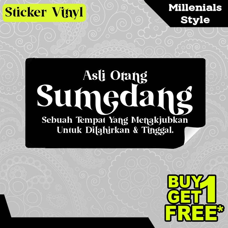 

Stiker Sticker Asli Orang Sumedang Tulisan Kalimat Gaul dan Kekinian Aesthetic Bahan Vinyl Satuan Anti Air