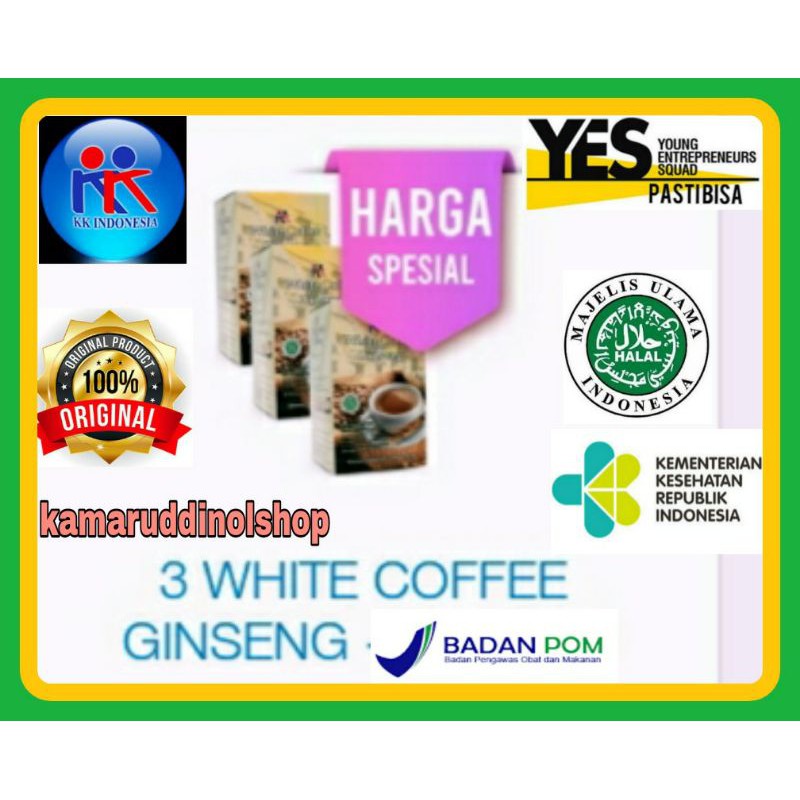 

Kopi Susu Gingseng KK White Coffee with Ginseng KK Indonesia Meningkatkan Stamina Kesuburan