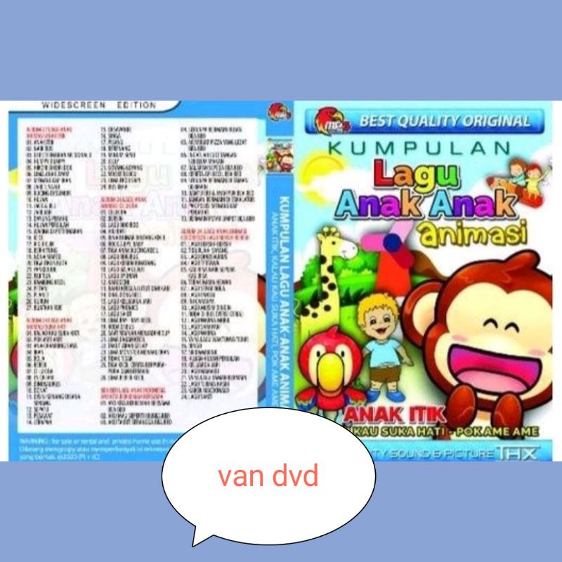 Kaset Lagu Anak : Kumpulan Lagu Anak Anak Animasi