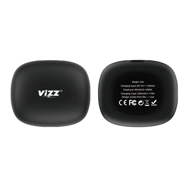 Headset Wireless Vizz V40 Earphones Bluetooth TWS Bluetooth Handsfree Vizz