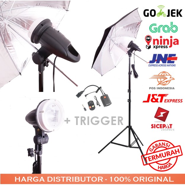 Paket Lighting Lampu Studio ML-90 Lightstand Trigger Payung Umbrella BUKAN GODOX TRONIC