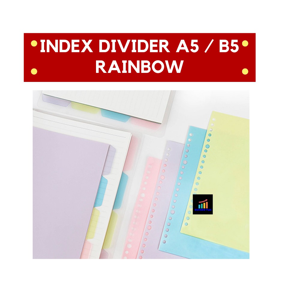 

Pembatas Binder / Index Divider RAINBOW PELANGI A5 & B5