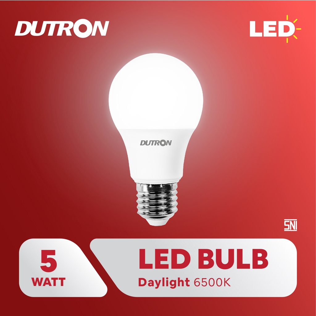 DUTRON Bohlam Lampu LED 5 Watt Putih Kuning, 5W E27.